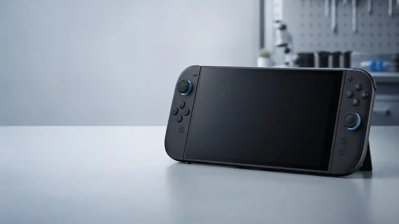 Nintendo Switch 2 intacte dans un atelier de réparation